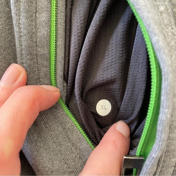 LULULEMON Mens XL Full Zip Stretch Vented Track Jacket Gray - Picture 7 of 9